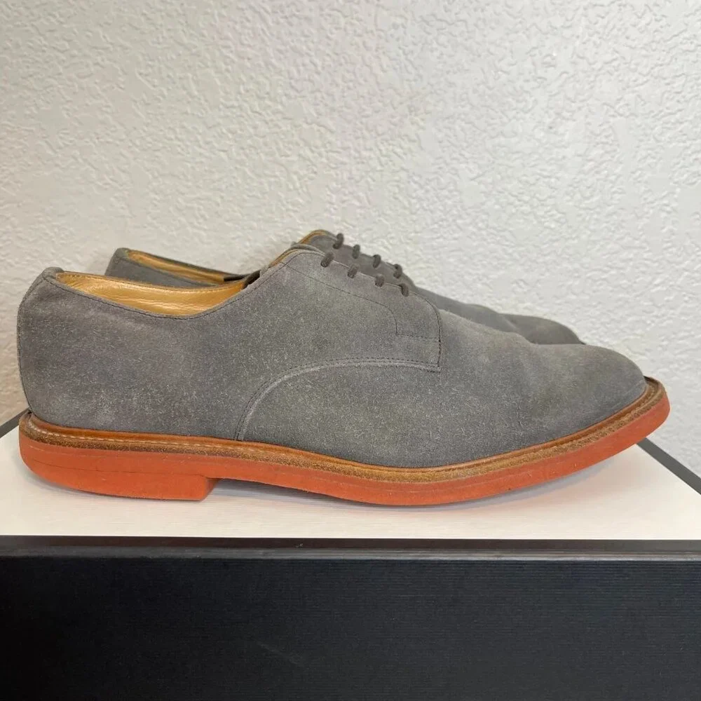 Mark McNairy New Amsterdam Derby Grey Suede Shoes Men's 11 US‎ Made in England
